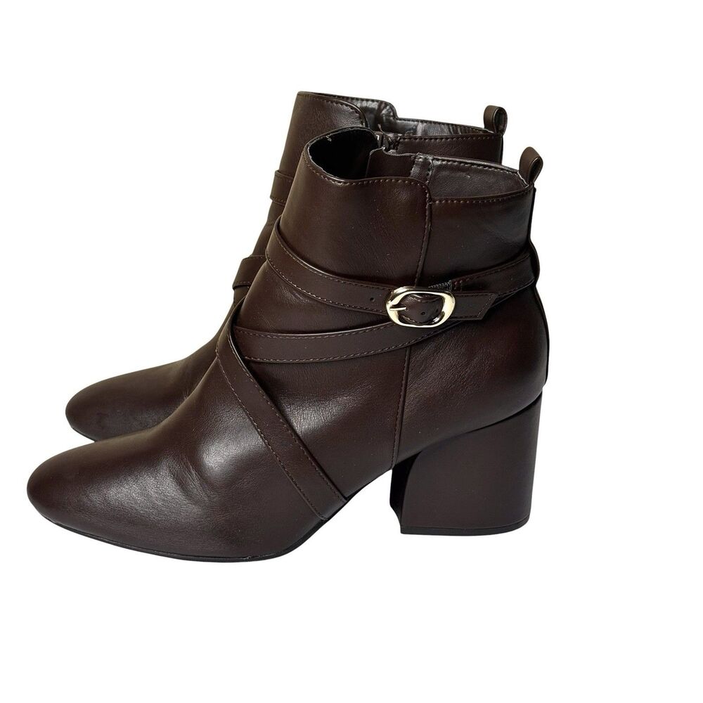 Kelly & Katie Women’s Flomis Bootie Brown Synthetic Leather Size 9‎ Professional - Picture 2 of 9